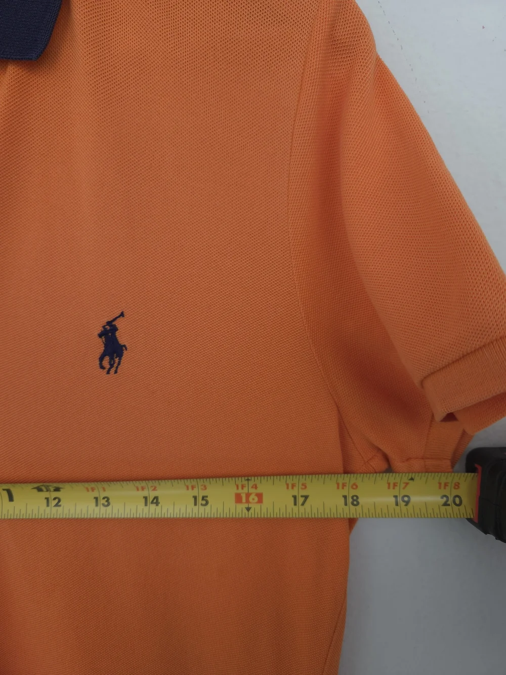 Ralph Lauren US Open Polo Shirt Womens Large Orange Skinny Fit Tennis